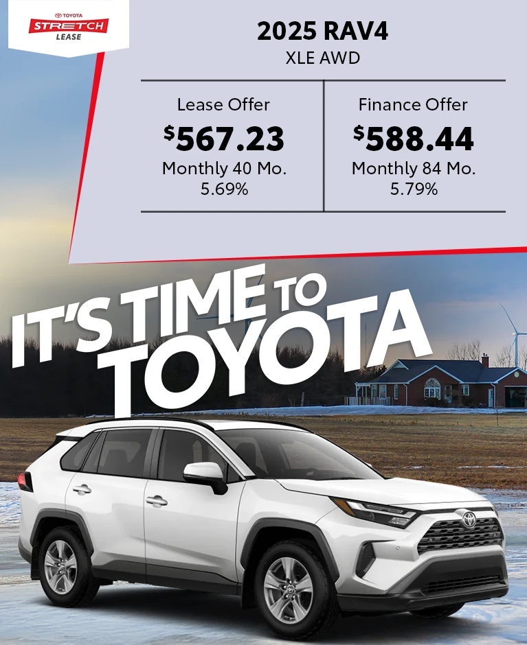 It's Time to Toyota 2025 RAV4 XLE AWD Deals @ Pickering Toyota